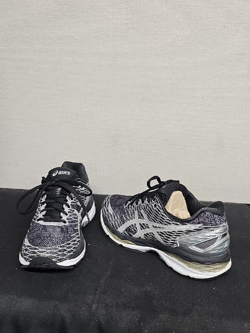 Asics Black and Gray Women's Running Sneakers